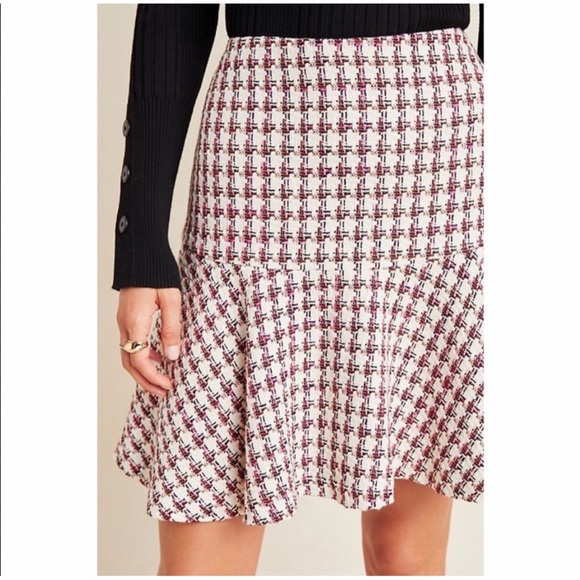 Anthropologie Bobbie Plaid Flounced Mini Skirt EUC - SZ 14 - Picture 3 of 16
